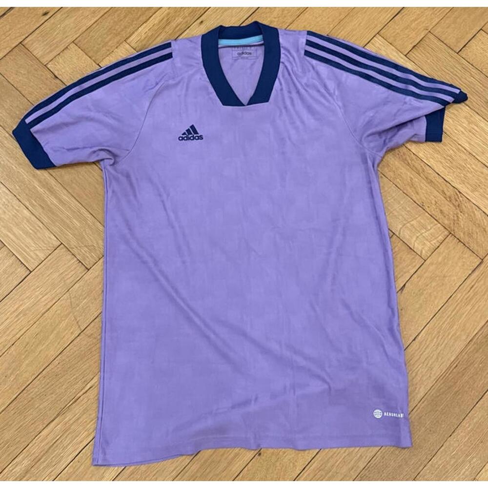 Adidas Men's Purple V-Neck Jersey - Small